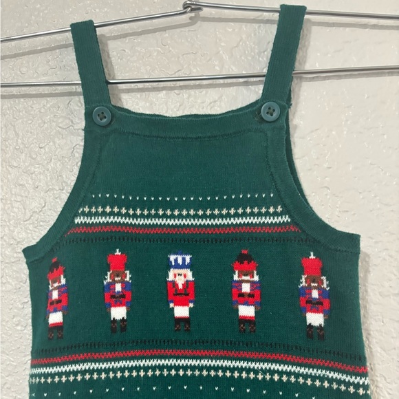 Janie and Jack Baby Nutcracker Fair Isle Sweater Overall - Picture 3 of 8